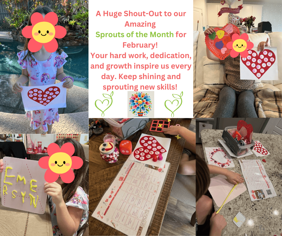 Sprouts of the month enjoying their SkillSprouts OT Toolbox