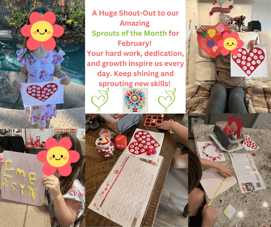 Sprouts of the month enjoying their SkillSprouts OT Toolbox