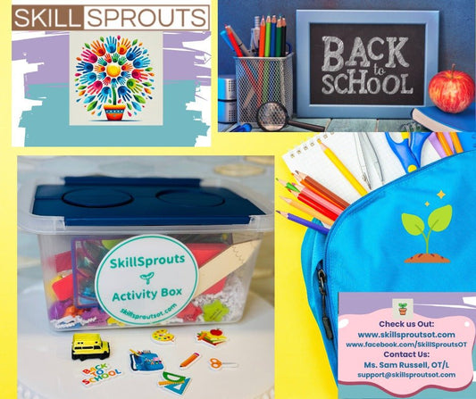 Make Back to School Fun!  Sneak Peek of Our August OT Activity Box